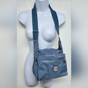 Jinqiaoer Blue Crossbody Handbag Many Compartments  New